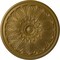 Ekena Millwork Bordeaux Ceiling Medallion (Fits Canopies up to 3 1/4"), Hand-Painted Gold, 22 5/8"OD x 1 3/4"P CM22BOGLS - alternate 1